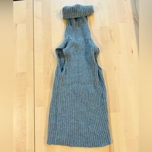 Ralph Lauren Heather Grey Ribbed Sleeveless Turtleneck Sweater | Size XS